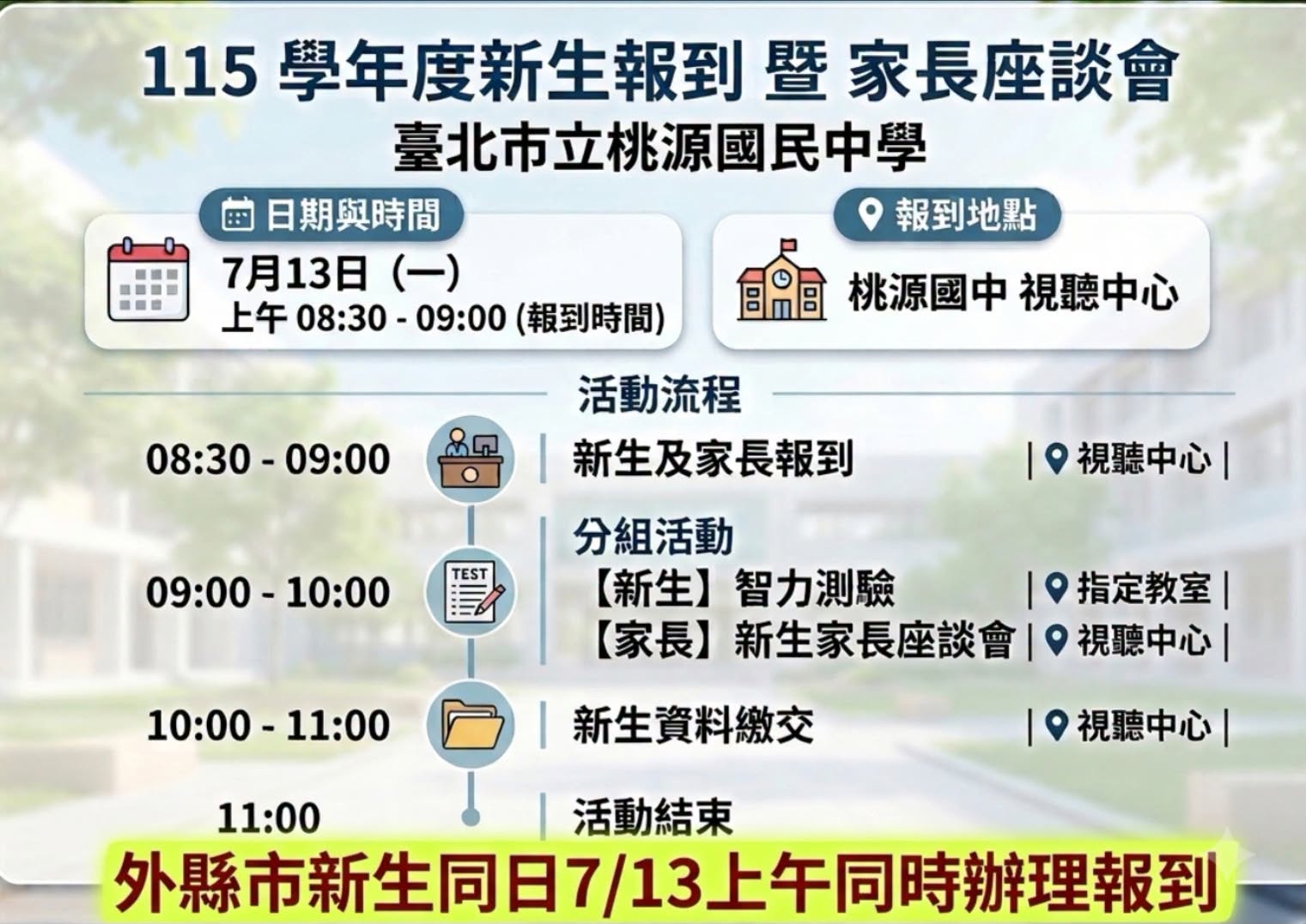新生報到流程